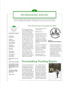 Snowmaking Newsletter Volume 1, Number 3 Spring 2013 Thumbnail